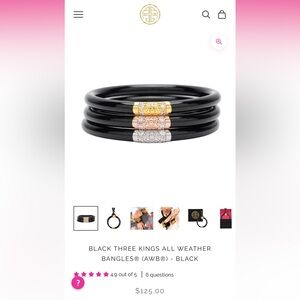 BuDhaGirl’s BLACK THREE KINGS ALL WEATHER BANGLES® (AWB®) - BLACK